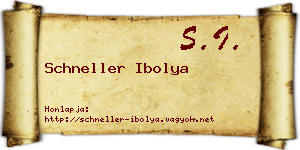 Schneller Ibolya névjegykártya