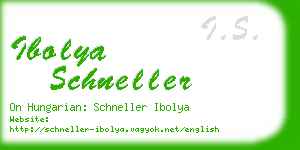 ibolya schneller business card